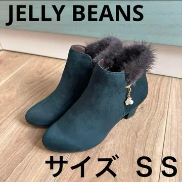 [미사용 새상품] 젤리빈스 퍼 달린 숏 부츠 SS