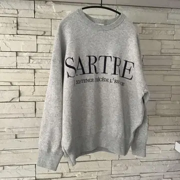 LAUNGEDRESS. SARTRE 그레이 맨투맨 트레이닝복