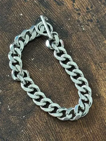 실버 체인 팔찌 토글식