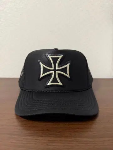 새상품 트래커 캡 블랙 아이언 크로스 chopper 바이커