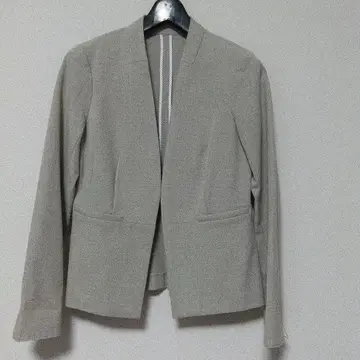 그레이 노카라 자켓 안주머니 부착 미사용 새상품