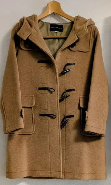 ESTNATION 베이지 더플 코트 36