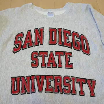 [ 90s 자수 택 ] 리버스 위브 3단 러버 프린트 X-Large