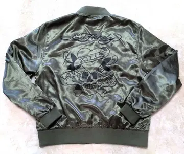 Ed Hardy 스컬 하트 바시티 자켓