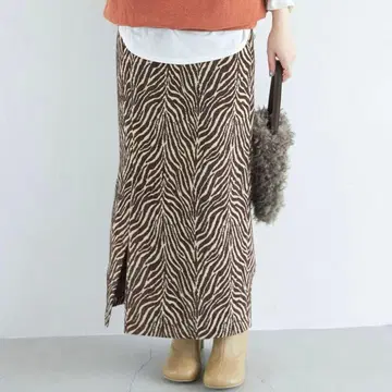 ungrid 언그리드 제브라 패턴 롱 스커트 프리 사이즈 캐주얼