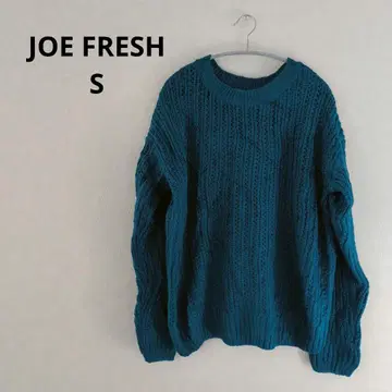 해외 구제 의류 JOE FRESH [ S ] 터콰이즈 니트 스웨터 겨울