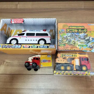 사이렌 구급차 미니카 크레인 자동차 소방차 프릭션 애니멀 파크