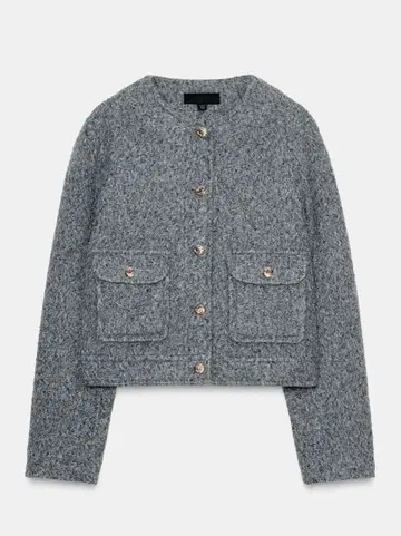 노카라 자켓 그레이