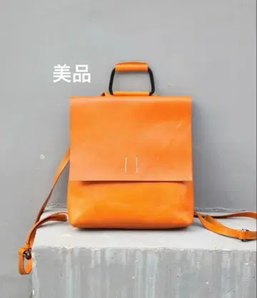 브라운 가죽 백팩