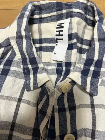 마가렛호웰 코튼 린넨 체크 셔츠 블라우스