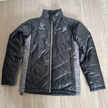 hummel 퀼팅 자켓 L 사이즈 블랙/그레이
