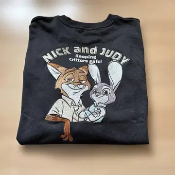 가격 인하 빅 사이즈 새상품 주토피아 닉과 주디 맨투맨 3L