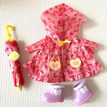 핑크 레인코트 세트 멜짱 레인코트 장화 우산 카파 의류