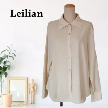zC89 [ XL ] Leilian 플라이 프론트 블라우스 오버 사이즈
