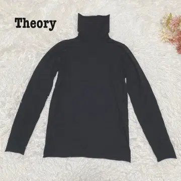 s.2084 [ 띠어리 ] 긴팔 터틀넥 니트 얇은 소재 블랙 심플