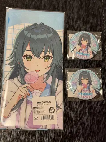 테마리 DMM 스크래치 천 포스터 캔뱃지