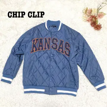 s.2088 [칩 클립] 바시티 자켓 아메카지풍 블루 계열 영문 로고 M