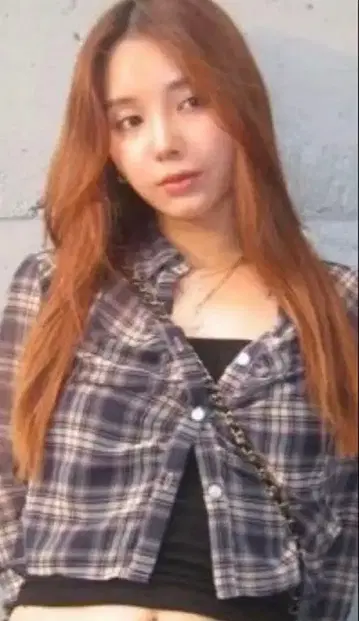 ACLENT Front gather sheer check shirt