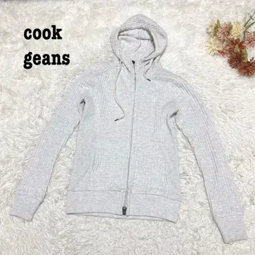 s.2089 [쿠쿠 청바지] 니트 후드티 집업 화이트 S~M
