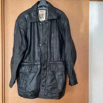 TARGET 남성용 어깨 패드 양가죽 가죽 자켓 M 블랙