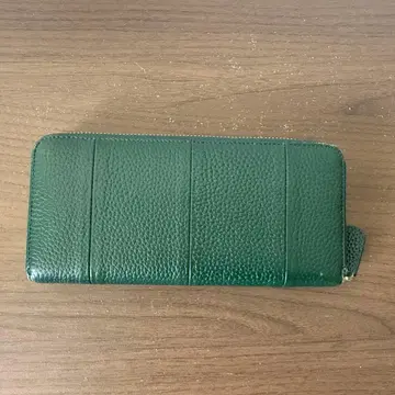 다크 그린 가죽 장지갑