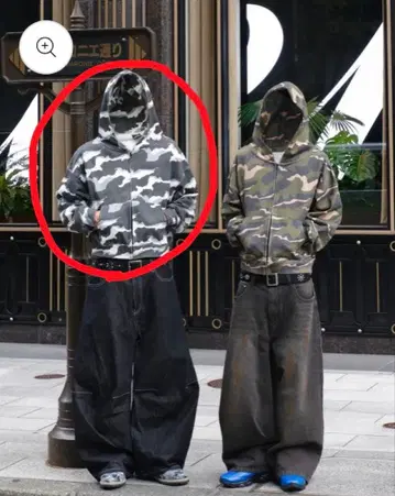 [ 즉완 ] Belvet 카모플라쥬 지퍼 후드티 화이트 M 사이즈