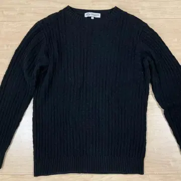 beams 쿨 넥 니트 블랙