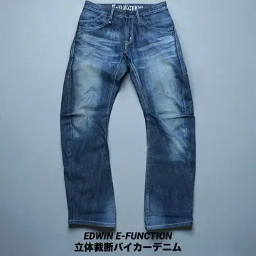 에드윈 EDWIN E-FUNCTION 데님 입체 재단 바이커 데님