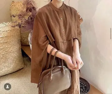 nuyuh 브라운 셔츠