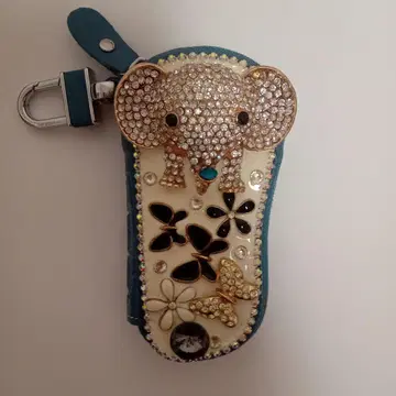 터콰이즈 코끼리 모티브 키케이스