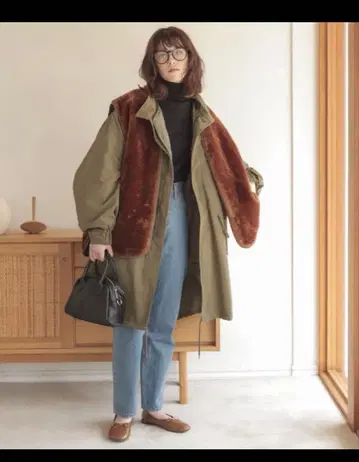 ANGIE VINTAGE x meg 3WAY 모즈 코트 세트