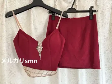 angelr 드레스 S 와인 레드 셋업 슈가