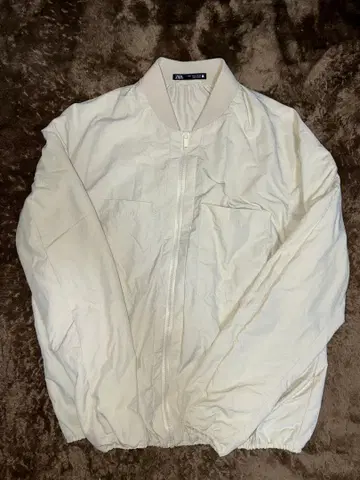 ZARA 화이트 집업 자켓 M