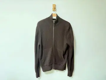 ZARA ORIGINS 리브 다크 브라운 드라이버즈 니트 쇼트 기장