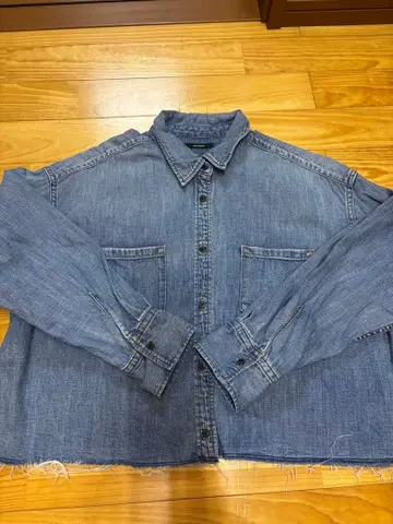 저널 스탠다드 숏 기장 데님 긴팔 셔츠