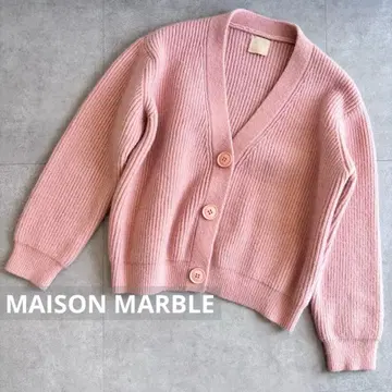 MAISON MARBLE 핑크 숏 가디건