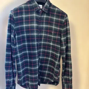 ASPESI 체크 무늬 긴팔 플란넬 셔츠