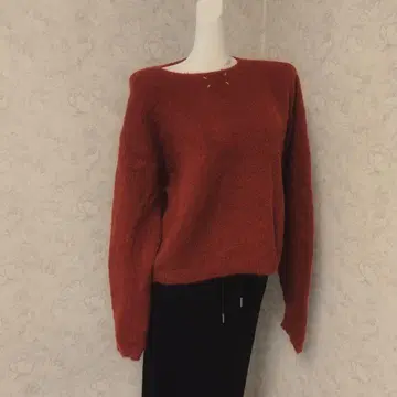 새상품급 오렌지 긴팔 니트 스웨터 한국 스타일