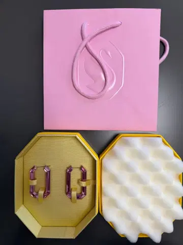 SWAROVSKI 스와로브스키 Lucent 핑크 귀걸이