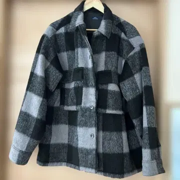 어반 리서치 체크 셔츠 블루종