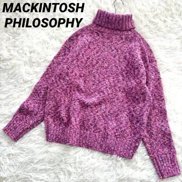 매킨토시 철학 터틀넥 멜란지 니트 스웨터 M
