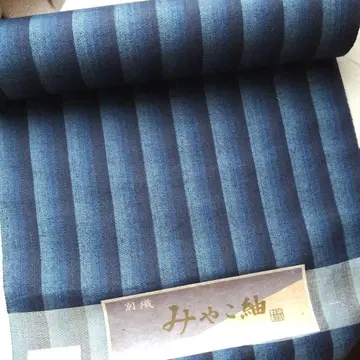새상품 미야코  스트라이프 기모노 옷감