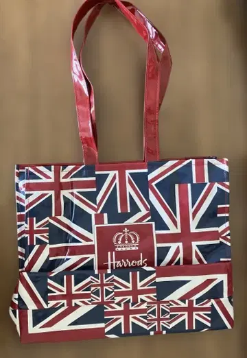 Harrods 토트백 유니언 잭 패턴 미사용