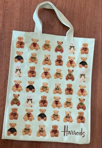 해롯 토트백 해롯 베어 패턴 미사용