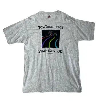 프룻 오브 더 룸 90's 이벤트 로고 T셔츠 그레이 남성용 L