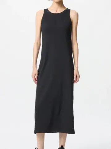 2벌 리브 브라 원피스/긴 길이 색상: 09 BLACK