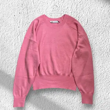 ZARA 니트 스웨터 L 울 혼방 핑크