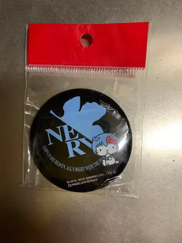 레어! 캔뱃지 미사용 NERV 헬로키티 아야나미 레이