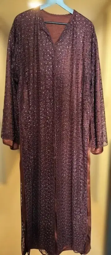 모로칸 드레스 브라운