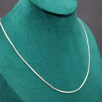 실버 체인 숏 목걸이 심플